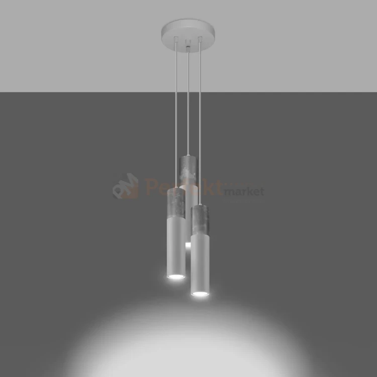 Lampa wisząca BORGIO 3P walce tuby biała Sollux SL.1080 perfektmarket (6).webp