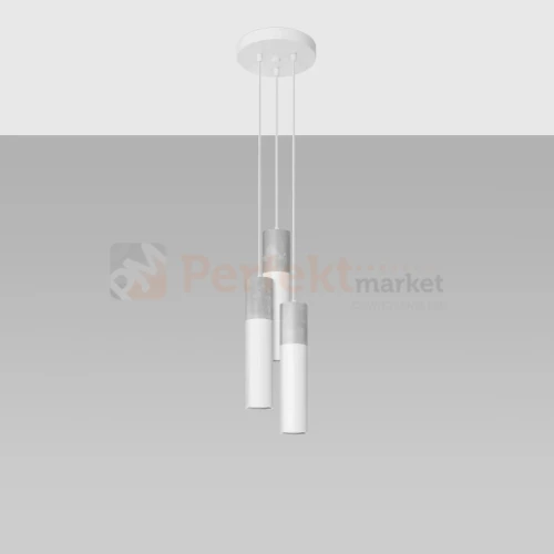 Lampa wisząca BORGIO 3P walce tuby biała Sollux SL.1080 perfektmarket (4).webp
