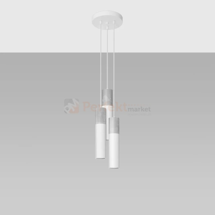 Lampa wisząca BORGIO 3P walce tuby biała Sollux SL.1080 perfektmarket (4).webp