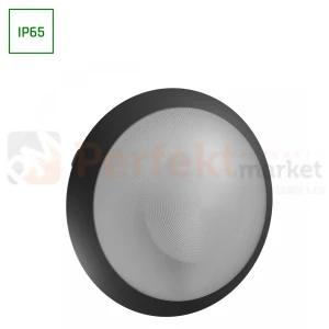 Plafon NYMPHEA OMNI 1xE27 230V IP65 IK08 z mikrofalowym czujnikiem ruchu okrągły czarny