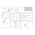 Azzardo oprawa sufitowa zewnętrzna CASPER SQUARE 15W 1300lm 3000K szara IP54 AZ4498 montaż perfektmarket.webp