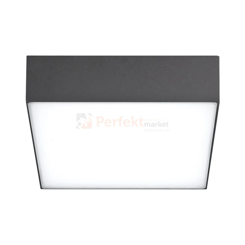 Azzardo oprawa sufitowa zewnętrzna CASPER SQUARE 15W 1300lm 3000K szara IP54 AZ4498 montaż perfektmarket.webp