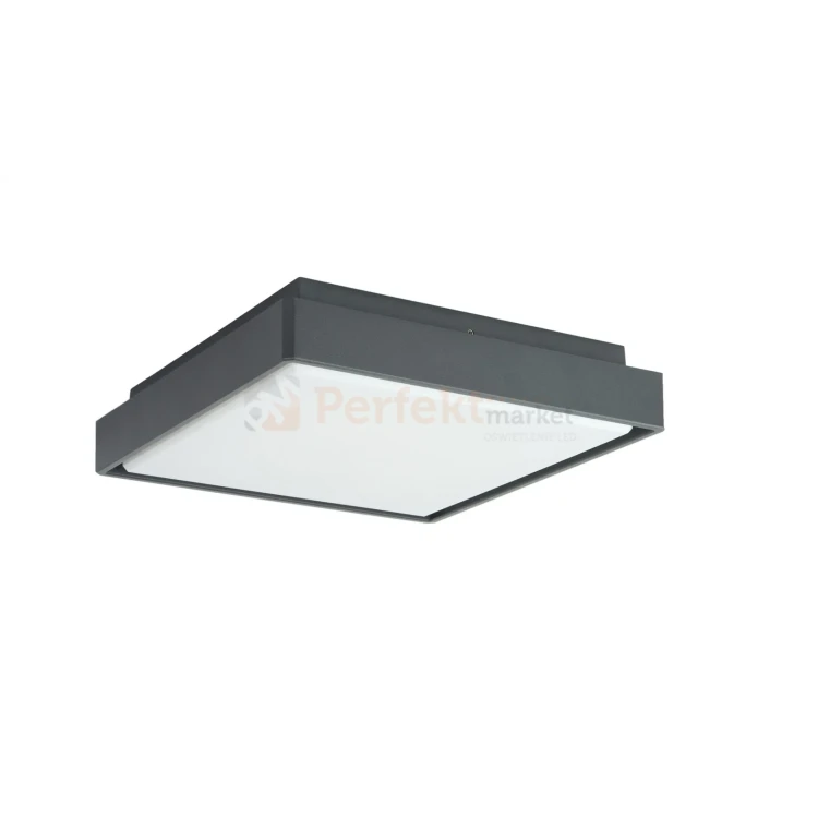 Lampa zewnętrzna sufitowa plafon LED nowoczesny BENI 28cm CCT IP65 szara perfektmarket.webp