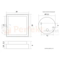 Lampa zewnętrzna sufitowa plafon LED nowoczesny BENI 20cm CCT IP65 szara perfektmarket (4).webp