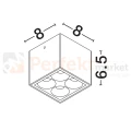 Lampa zewnętrzna sufitowa downlight LED IP54 3000K MOQUEGUA LE73768 Luces Exclusivas perfektmarket 5.webp