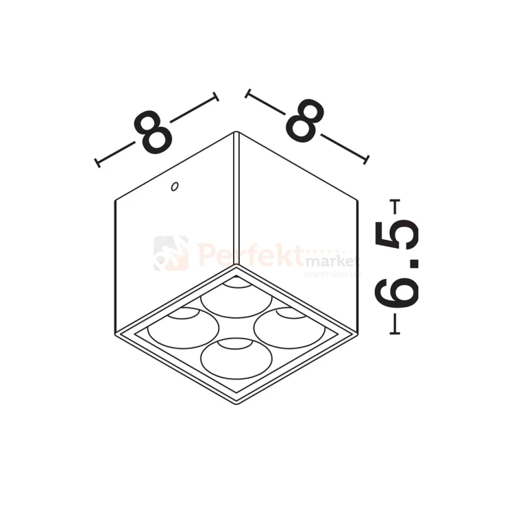 Lampa zewnętrzna sufitowa downlight LED IP54 3000K MOQUEGUA LE73768 Luces Exclusivas perfektmarket 5.webp