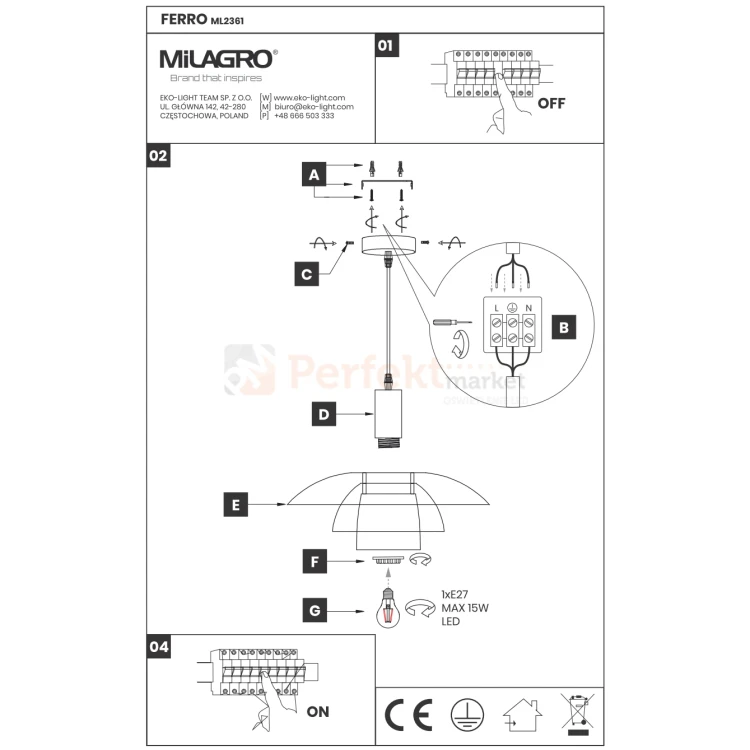 Lampa wisząca FERRO Cashmere 1xE27 kaszmirowa perfektmarket (13).webp