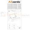 lampa zewnętzna LED długa 50cm ROSVIK nad drzwi czarna IP54 3000K montaż perfektmarket.webp