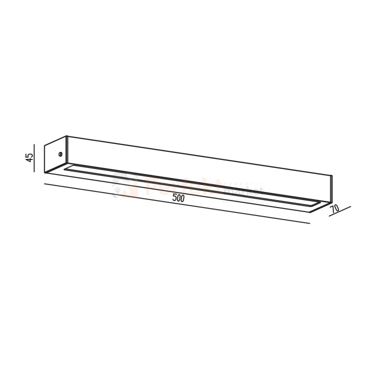 lampa zewnętzna LED długa 50cm ROSVIK nad drzwi czarna IP54 3000K perfektmarket 1.webp