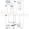Lampa wisząca LED HORIZON nowoczesny design czarna 4000K Milagro perfektmarket (6).webp