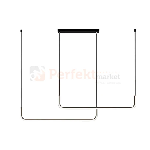 Lampa wisząca LED HORIZON nowoczesny design czarna 4000K Milagro perfektmarket (1).webp