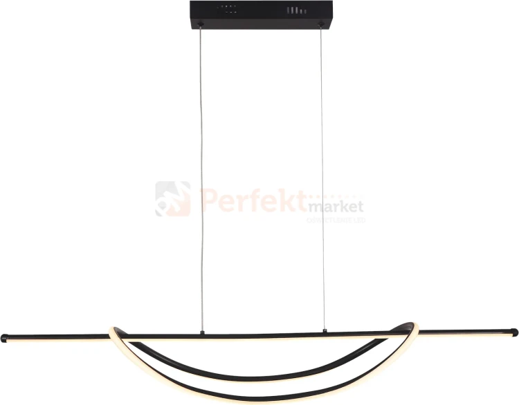 Nowoczesna lampa wisząca LED czarna AMBAR 35W 4000K Milagro perfektmarket.webp