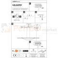 Nowoczesna lampa wisząca LED czarna AMBAR 35W 4000K Milagro perfektmarket (6).webp