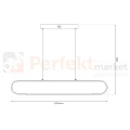 Nowoczesna lampa wisząca LED ramka czarna FRAME 42W 4000K Milagro perfektmarket (1).webp