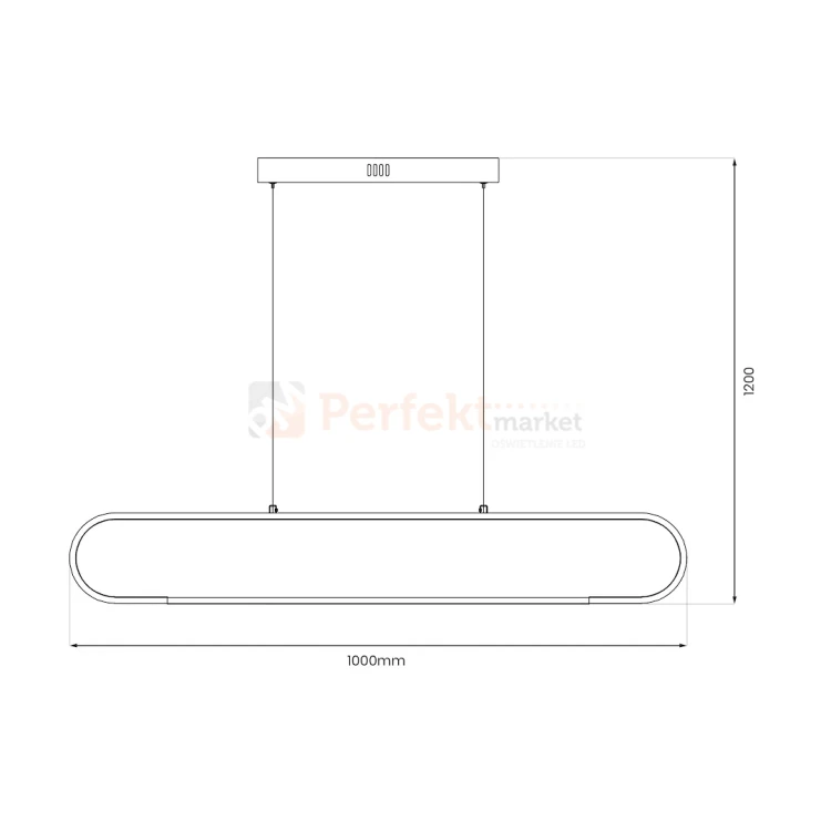 Nowoczesna lampa wisząca LED ramka czarna FRAME 42W 4000K Milagro perfektmarket (1).webp