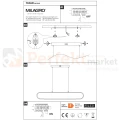 Nowoczesna lampa wisząca LED ramka czarna FRAME 42W 4000K Milagro perfektmarket (6).webp