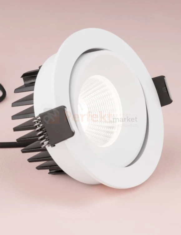 Oprawa sufitowa LED wpuszczana punktowa IP65 Mallorca regulowana 38° 12W 3000K biała perfektmarket 1.webp