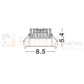 Oprawa sufitowa LED wpuszczana punktowa IP65 Mallorca 38° 12W 3000K biała perfektmarket 2.webp