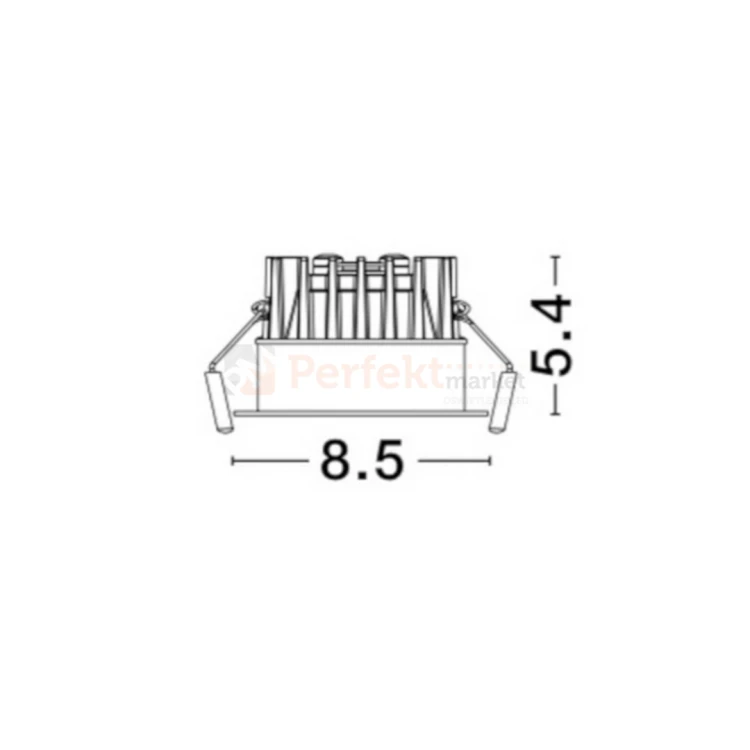 Oprawa sufitowa LED wpuszczana punktowa IP65 Mallorca 38° 12W 3000K biała perfektmarket 2.webp