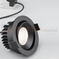 Oprawa sufitowa LED wpuszczana punktowa IP65 Mallorca regulowana 38° 12W 3000K czarna perfektmarket 1.webp