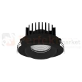 Oprawa sufitowa LED wpuszczana punktowa IP65 Mallorca regulowana 38° 12W 3000K czarna perfektmarket 3.webp