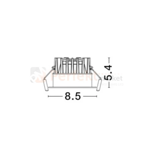 Oprawa sufitowa LED wpuszczana punktowa IP65 Mallorca 38° 12W 3000K czarna perfektmarket 2.webp