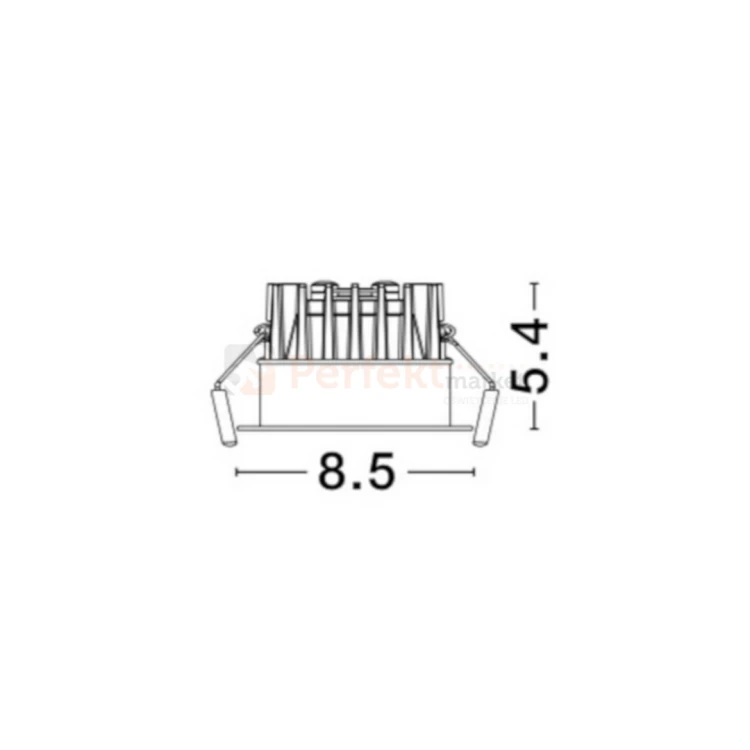 Oprawa sufitowa LED wpuszczana punktowa IP65 Mallorca 38° 12W 3000K czarna perfektmarket 9.webp