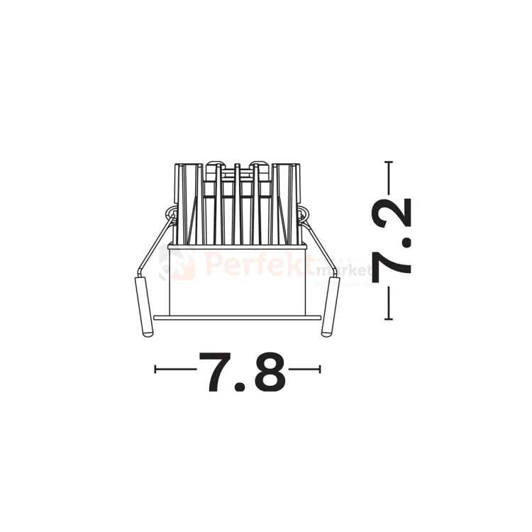 Oprawa sufitowa LED wpuszczana punktowa IP65 Mallorca BLADE Nova Luce 38° 12W 3000K czarna perfektmarket 2.webp