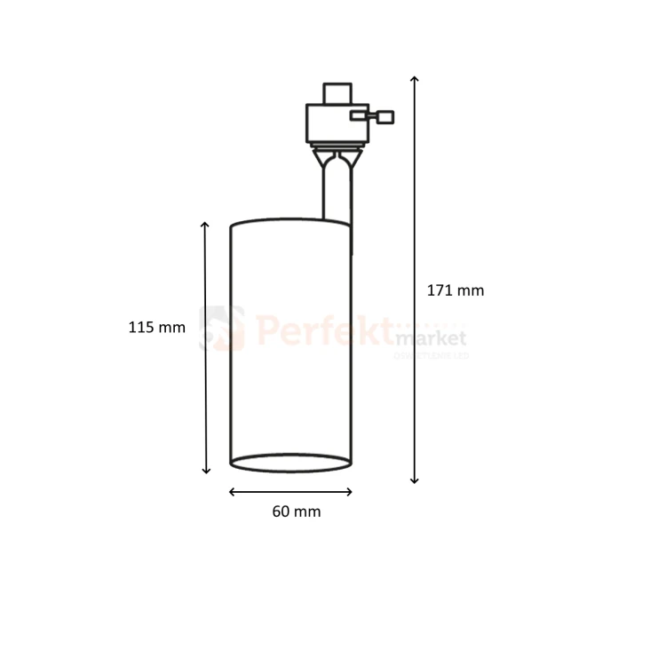 oprawa 1F DUCTUS wymiary perfektmarket.webp