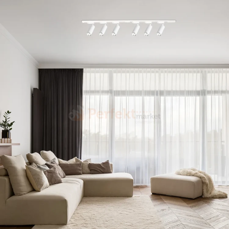 Zestaw oświetlenia szynowego 1F MICA TRACK biały chrom 6 reflektorów 2m szyna perfektmarket (6).webp