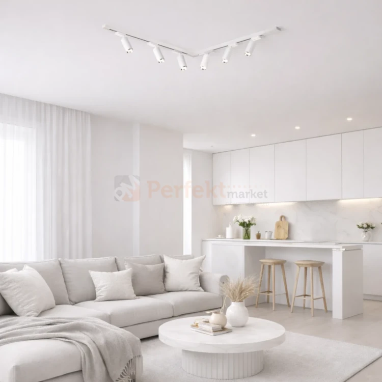 Zestaw oświetlenia szynowego 1F MICA TRACK biały chrom 6 reflektorów 2m szyna perfektmarket (7).webp