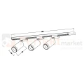 Zestaw oświetlenia szynowego 1F MICA TRACK czarno złoty 3 reflektory 1m szyna perfektmarket (4).webp