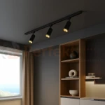 Zestaw oświetlenia szynowego 1F MICA TRACK czarno złoty 3 reflektory 1m szyna perfektmarket (5).webp
