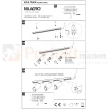Zestaw oświetlenia szynowego 1F MICA TRACK czarno złoty 3 reflektory 1m szyna perfektmarket (montaż).webp