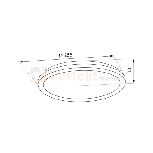 plafon LED LUVIO IP54 CCT 9w1 12W wymiary biały.webp
