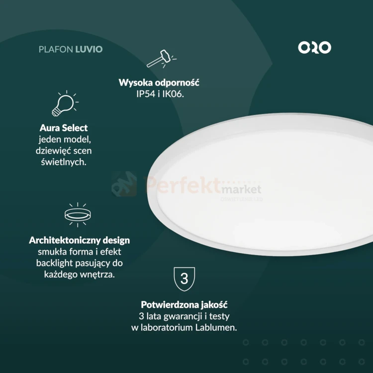 plafon LED LUVIO IP54 CCT 9w1 marketing 1 biały.webp