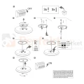 plafon LED LUVIO IP54 CCT 9w1 montaż biały.webp