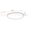 plafon LED LUVIO IP54 CCT 9w1 24W wymiary biały.webp