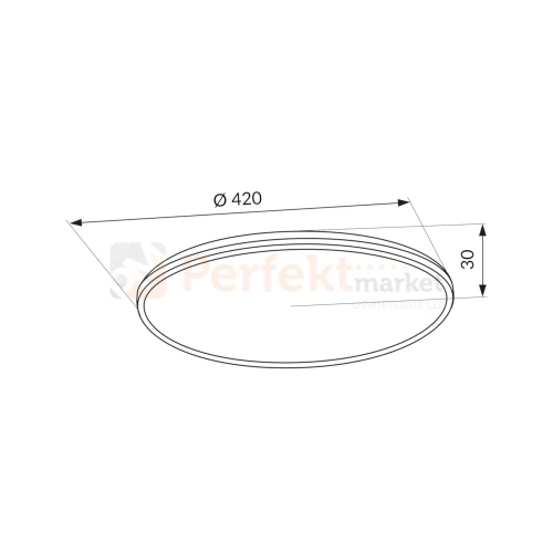 plafon LED LUVIO IP54 CCT 9w1 24W wymiary biały.webp