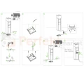 Lutec oprawa ogrodowa stojąca LED 36cm z gniazdami 2x230V i czujnikiem zmierzchu MAINS 7.5W 3000K czarny IP54 montaż perfektmarket.webp