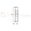 Lutec oprawa ogrodowa stojąca LED 36cm z gniazdami 2x230V i czujnikiem zmierzchu MAINS 7.5W 3000K czarny wymiary IP54.webp