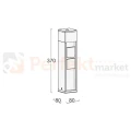 Lutec oprawa ogrodowa stojąca LED 36cm z gniazdami 2x230V i czujnikiem zmierzchu MAINS 7.5W 3000K czarny wymiary IP54.webp