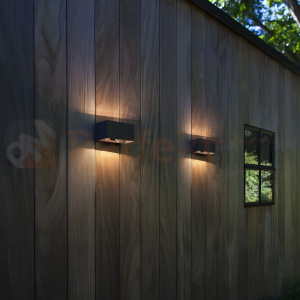 GEMINI zewnętrzny kinkiet ścienny z czujnikiem PIR ciemnoszary LED 3000K IP54 Lutec