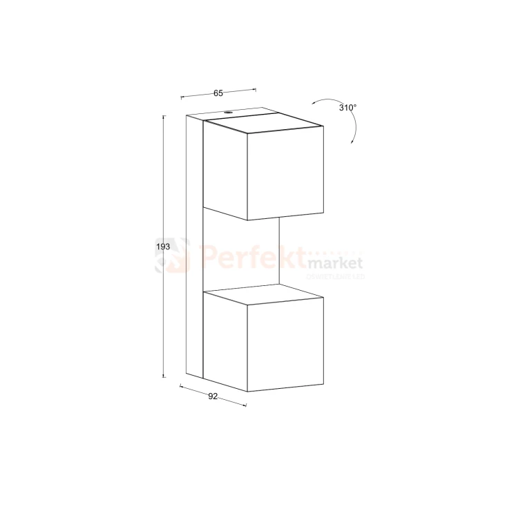 kinkiet regulowany zewnetrzny led fari 3000K LITEC perfektmarket 6.webp