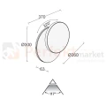 GOLETA lampa ścienno sufitowa zewnętrzna ciemnoszary LED 3000K IP54 Lutec perfektmarket wymiary.webp