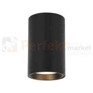 Tuba sufitowa spot GENESIS BLACK 1xGU10 minimalistyczna czarna 10cm Milagro
