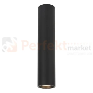 Tuba sufitowa spot GENESIS BLACK 1xGU10 minimalistyczna czarna 30cm Milagro