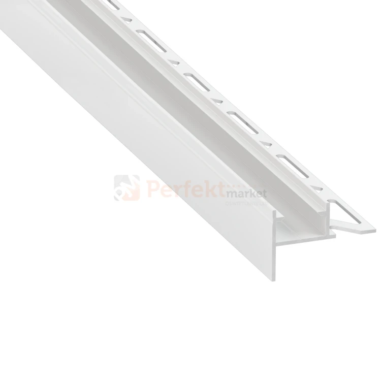 profil aluminiowy led wykończeniowy pod płytki MITO biały lakierowany perfektmarket.webp