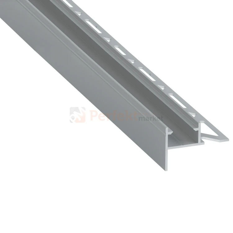 profil aluminiowy led wykończeniowy pod płytki MITO srebrny anodowany perfektmarket.webp
