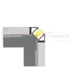Profil LED do glazury narożny zewnętrzny do płytek CANTO perfektmarket (2).webp